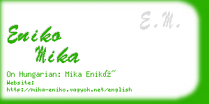 eniko mika business card